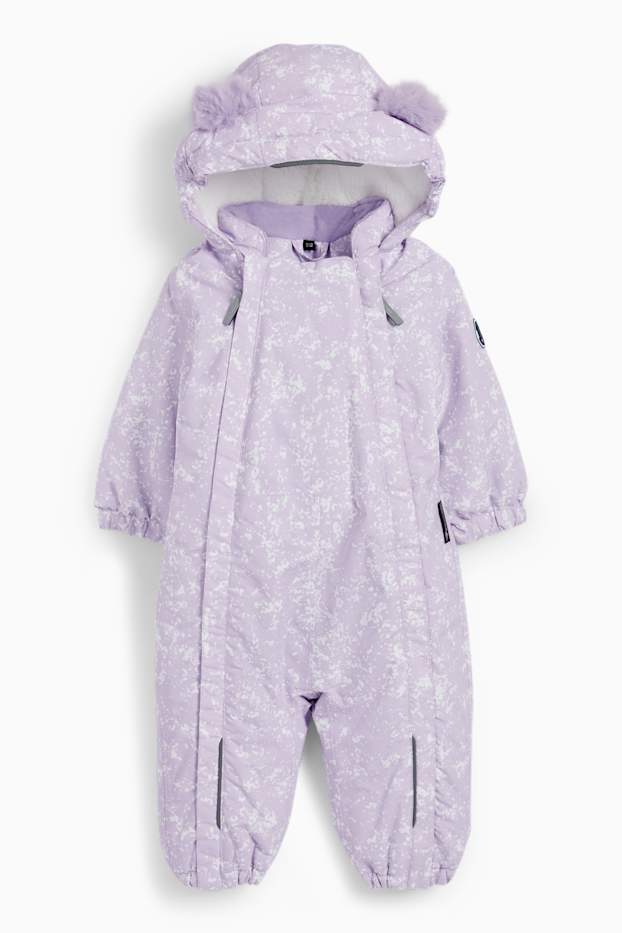 Nadó nena - Granota per a la neu per a nadó amb caputxa - impermeable - amb motiu - violeta clar