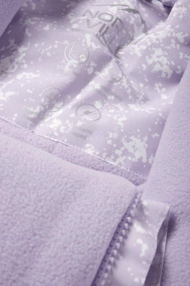 Nadó nena - Granota per a la neu per a nadó amb caputxa - impermeable - amb motiu - violeta clar