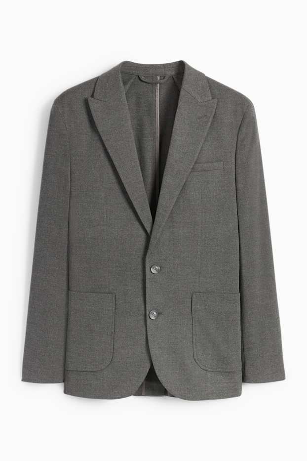 Pánské - Oblekové sako - slim fit - tmavošedá