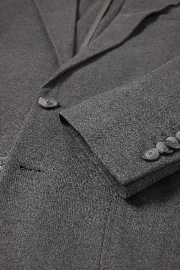 Pánské - Oblekové sako - slim fit - tmavošedá