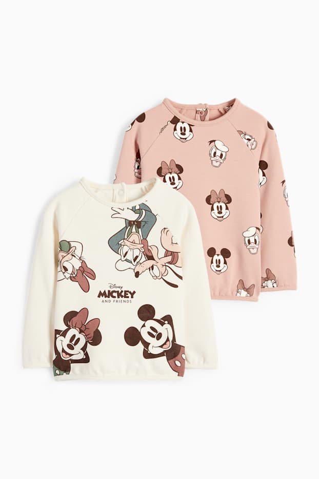 Bébés filles - Lot de 2 - Disney - sweats bébé - blanc crème