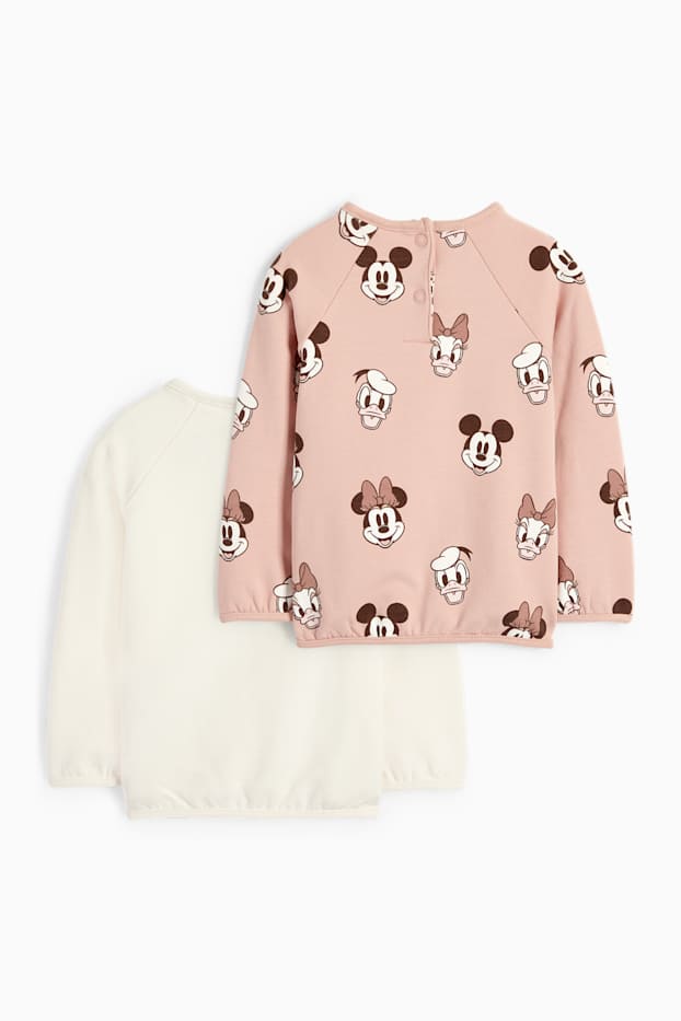 Bébés filles - Lot de 2 - Disney - sweats bébé - blanc crème