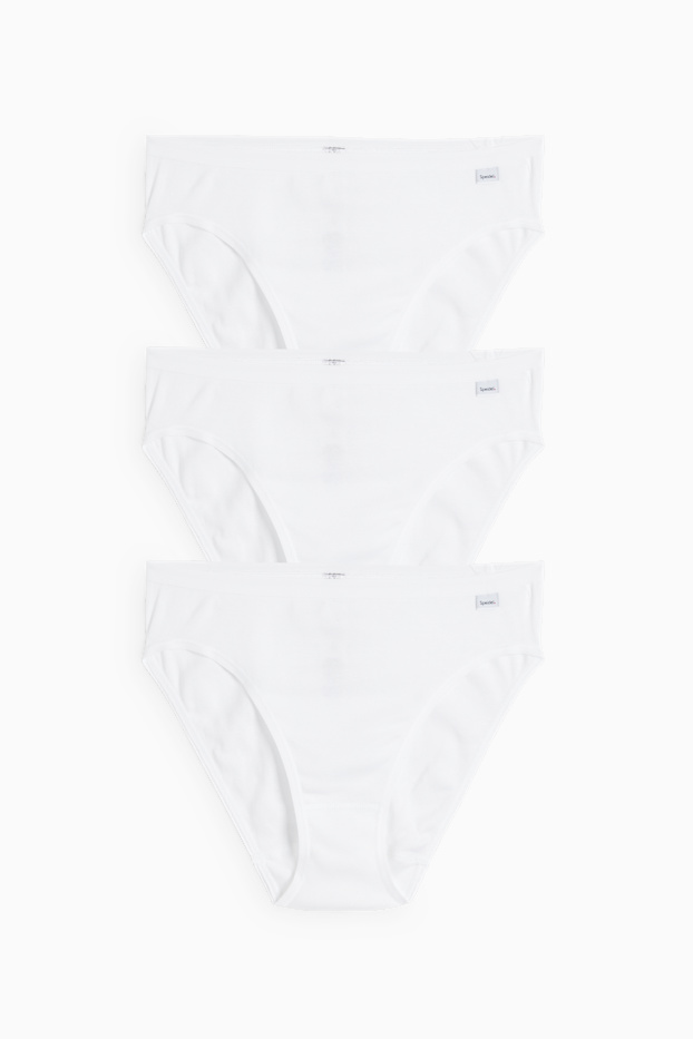 Dames - Set van 3 - slip - wit
