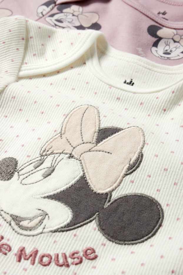 Bébés filles - Lot de 2 - Minnie Mouse - bodys bébé - blanc crème