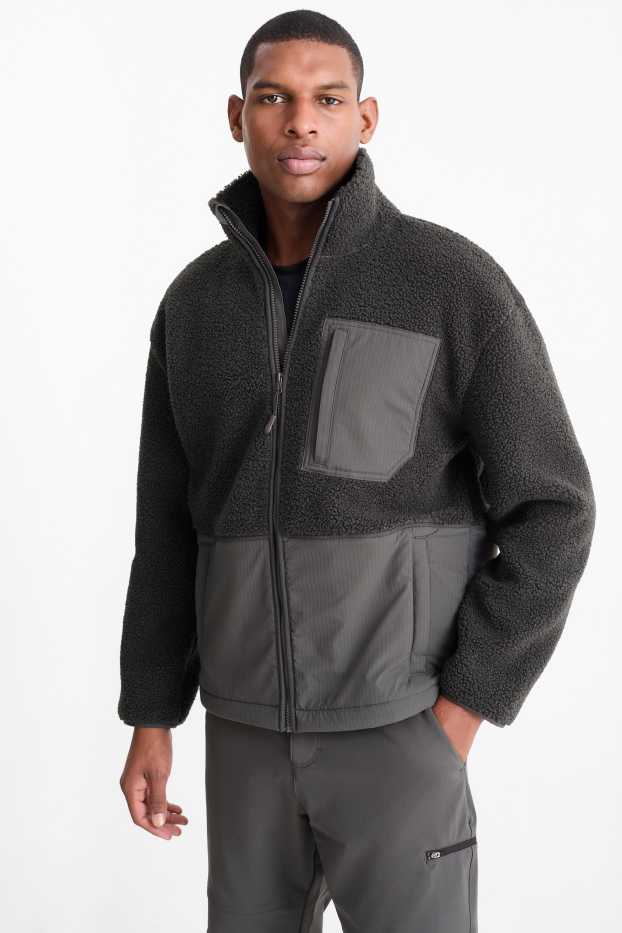 Pánské - Termo fleecová bunda - černá