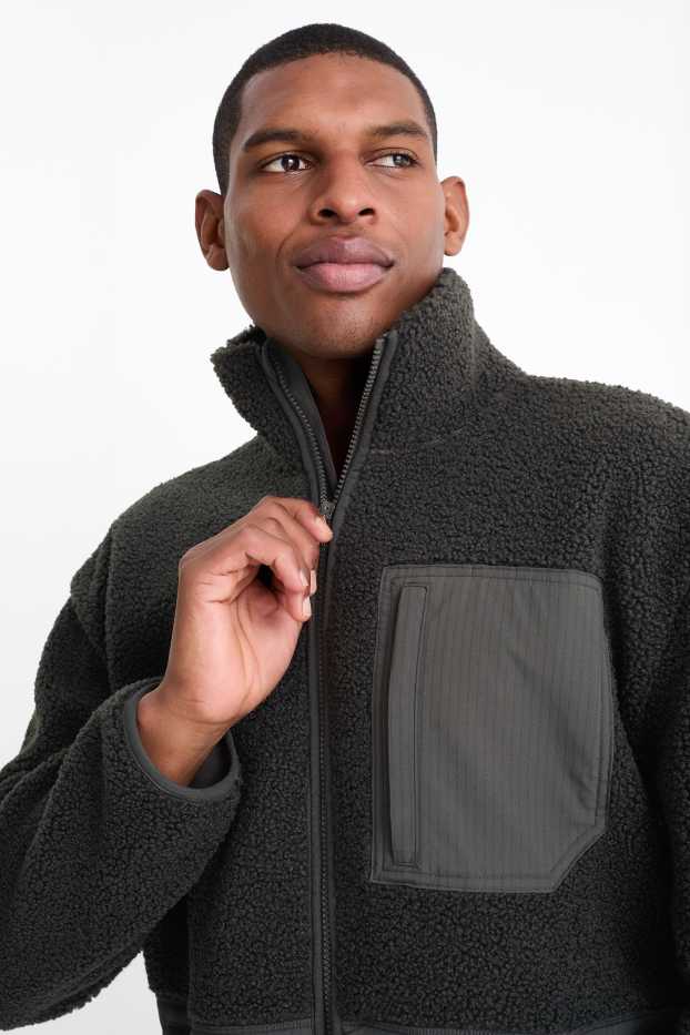 Pánské - Termo fleecová bunda - černá