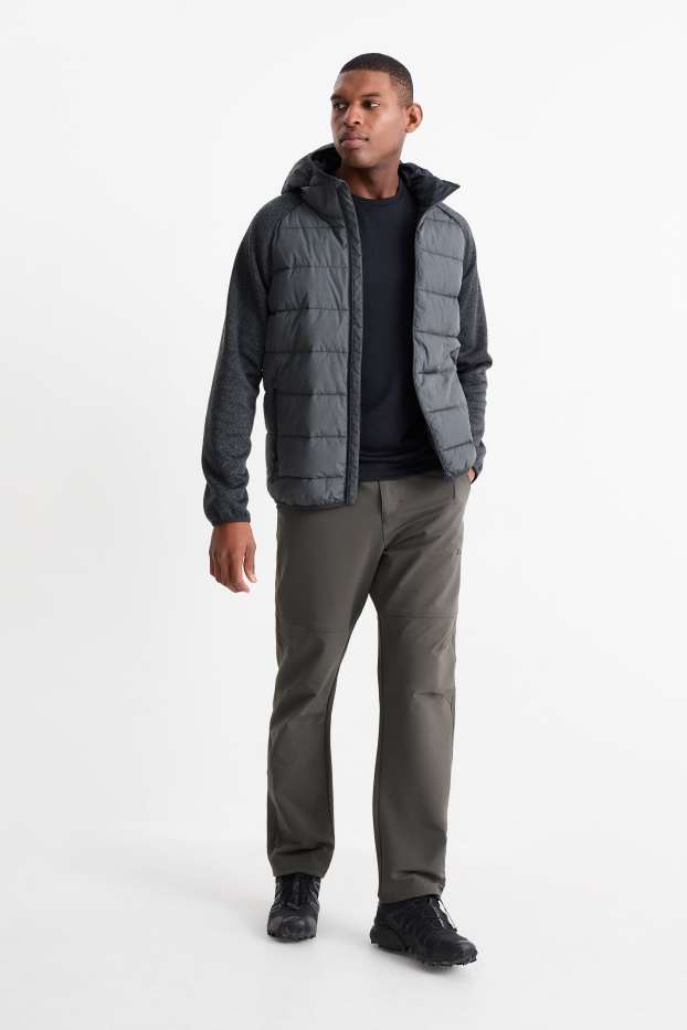 Men - Technical trousers - water-repellent - dark gray