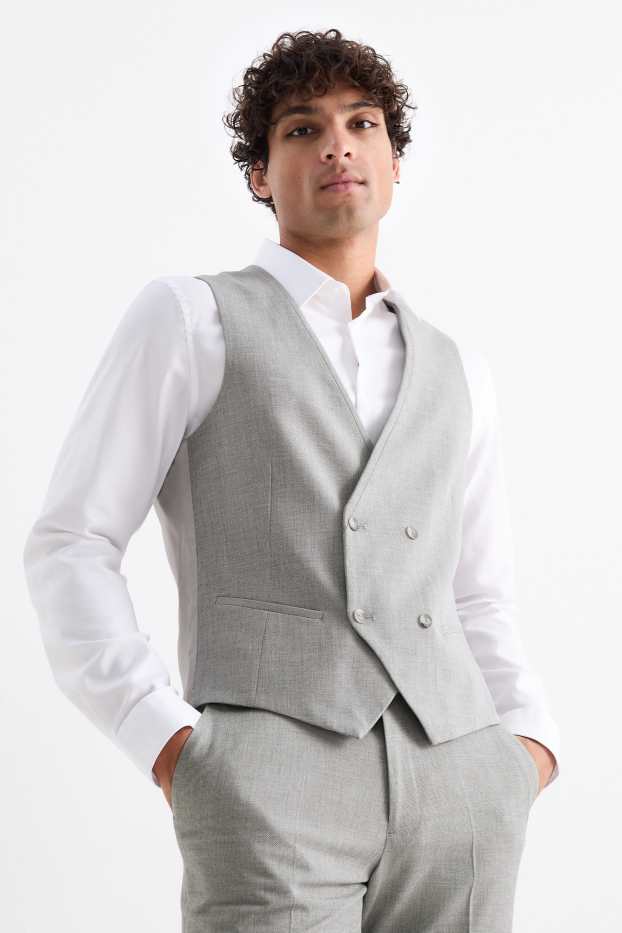 Bărbați - Vestă modulară - slim fit - Flex  - gri