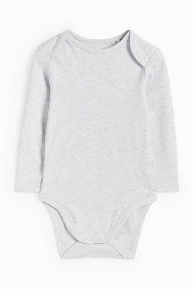 Unisex - Eisbär - Strampler-Set - 2 teilig - hellgrau