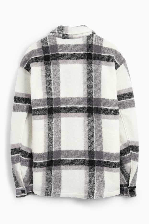 Hommes - Veste-chemise - à carreaux - gris