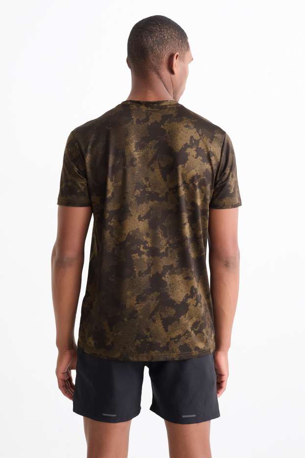 Herren - Funktions-Shirt - gemustert - dunkelbraun
