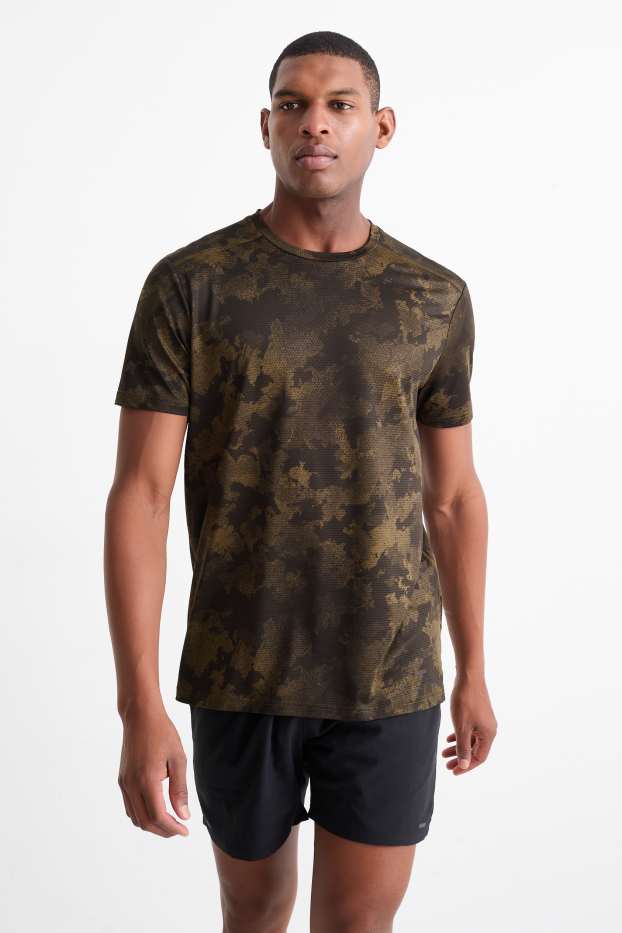 Herren - Funktions-Shirt - gemustert - dunkelbraun