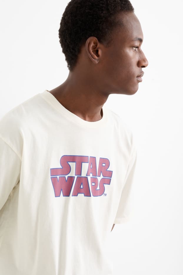 Uomo - T-shirt - Guerre Stellari - bianco crema
