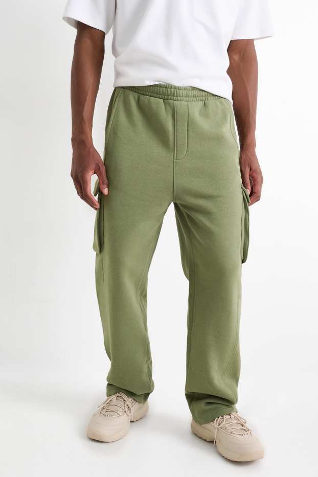 Bărbați - Pantaloni de trening cargo - verde