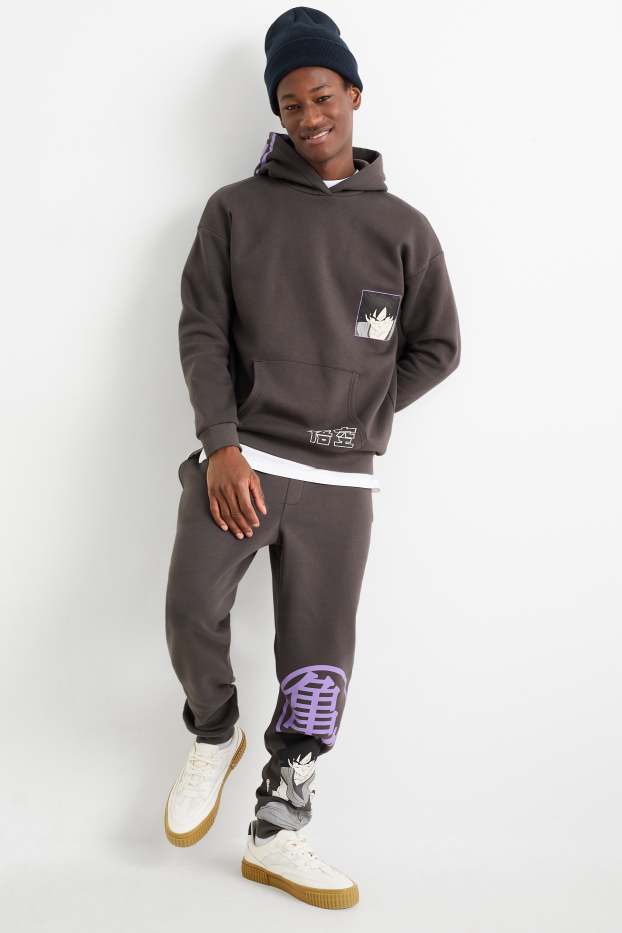 Home - Pantalons de xandall - Bola de Drac Z - gris fosc