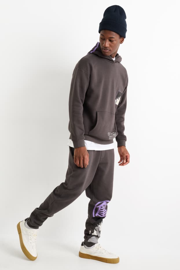 Home - Pantalons de xandall - Bola de Drac Z - gris fosc