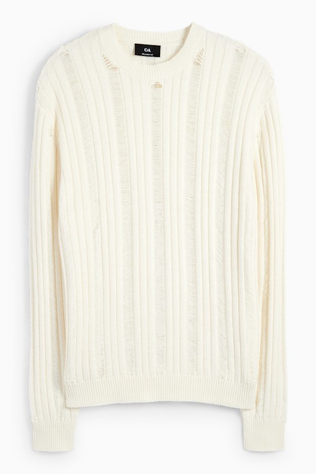 Mężczyźni - Sweter - beżowy