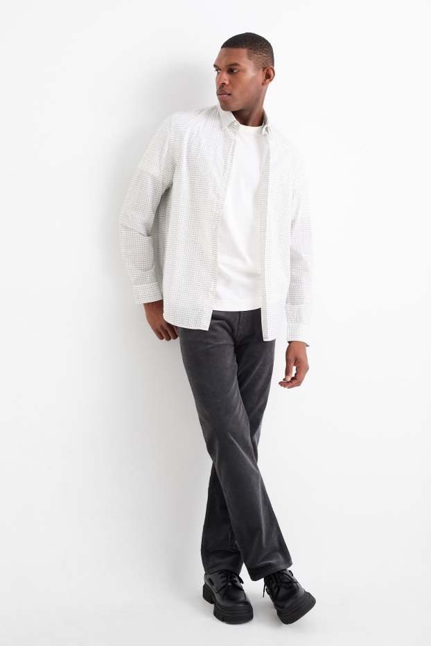 Herren - Cordhose - Regular Fit - dunkelgrau