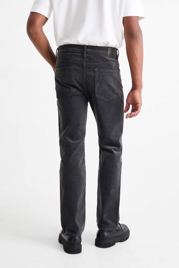 Herren - Cordhose - Regular Fit - dunkelgrau