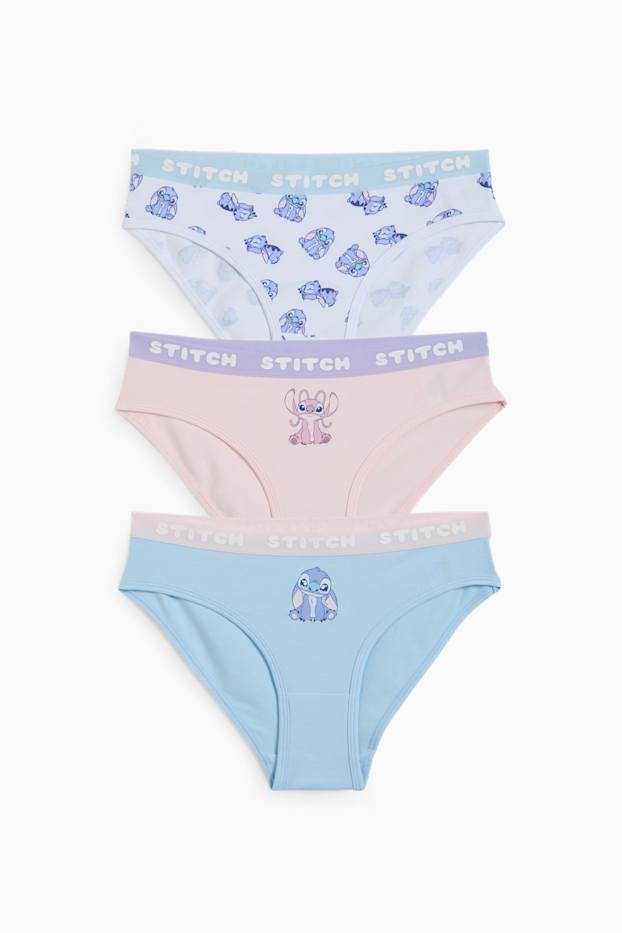 Kinder Mädchen - Multipack 3er - Lilo & Stitch - Slip - hellblau