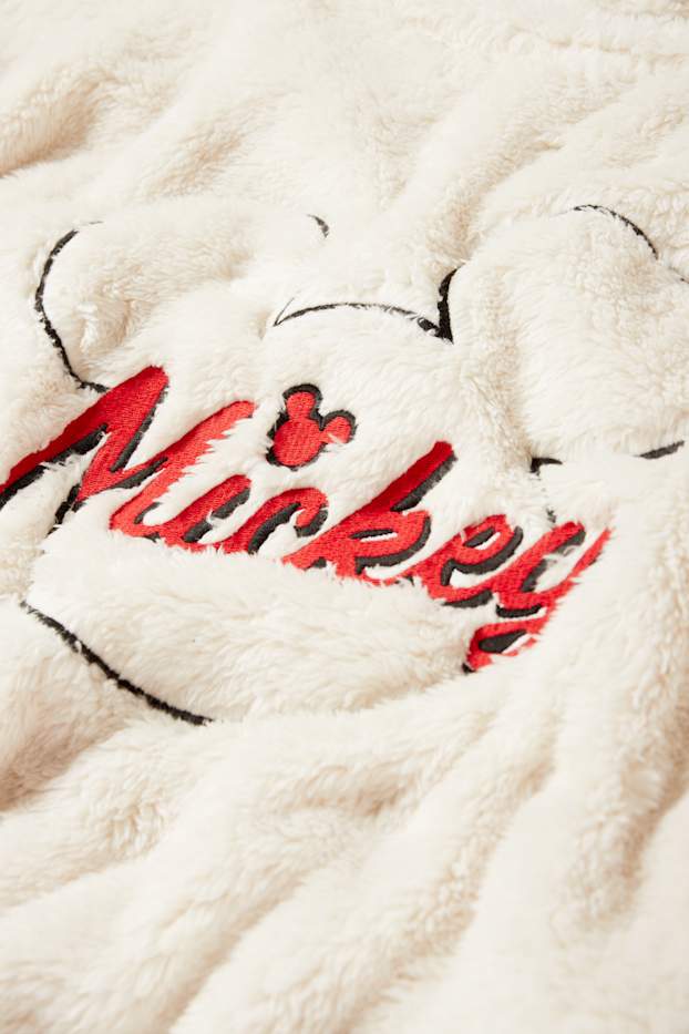 Damen - Winter-Pyjama - Micky Maus - hellbeige