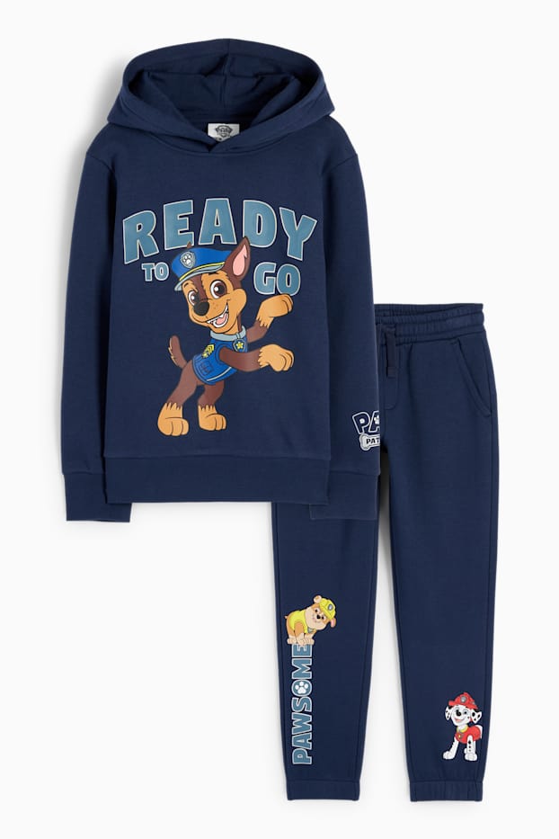 Enfants garçons - Pat’ Patrouille - Chase - ensemble - sweat à capuche et pantalon de jogging - 2 pièces - bleu foncé