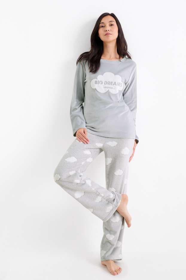 Femmes - Pyjama d’hiver - gris clair