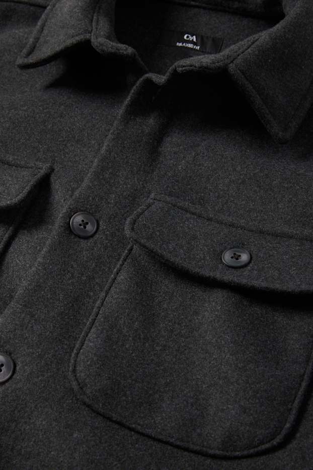 Home - Sobrecamisa - relaxed fit - Kent - gris fosc