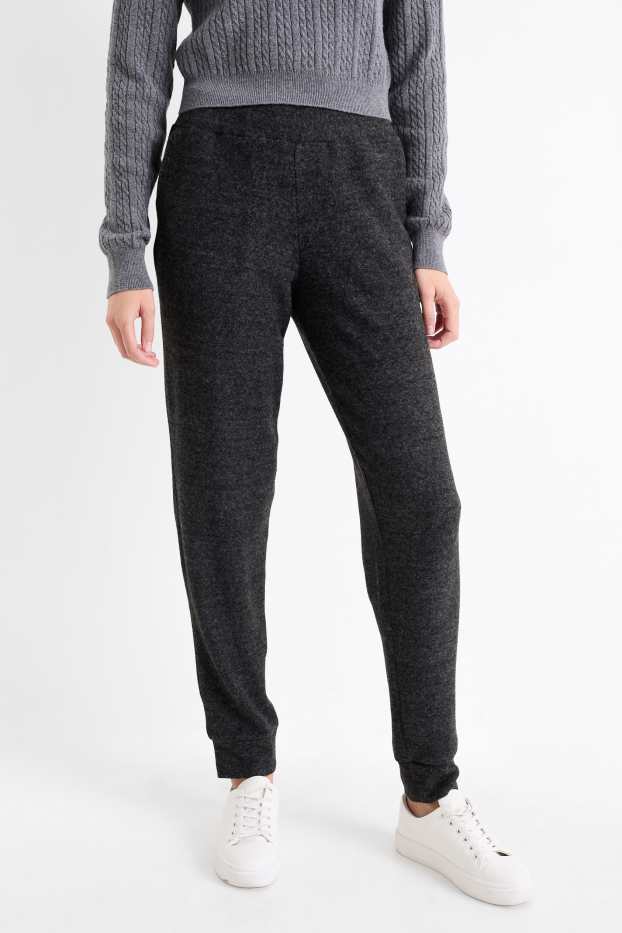 Femmes - Pantalon de jogging basique - gris foncé