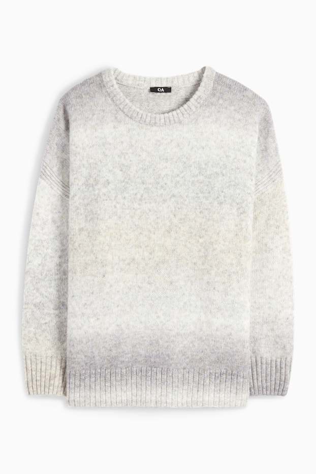Donna - Maglione - fantasia - grigio chiaro melange