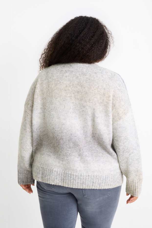 Donna - Maglione - fantasia - grigio chiaro melange