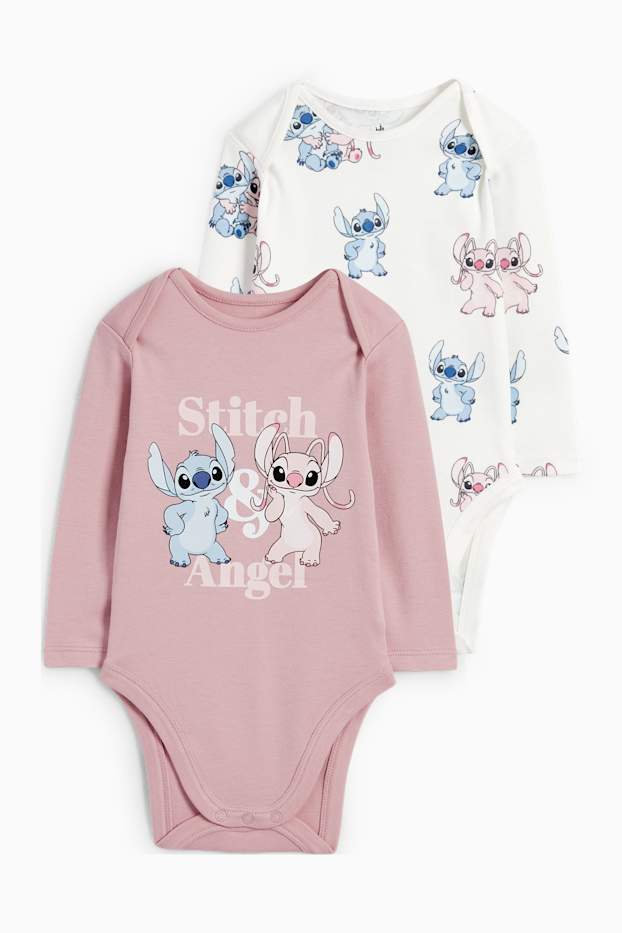 Nadó nena - Paquet de 2 - Lilo & Stitch - bodi per a nadó - rosa