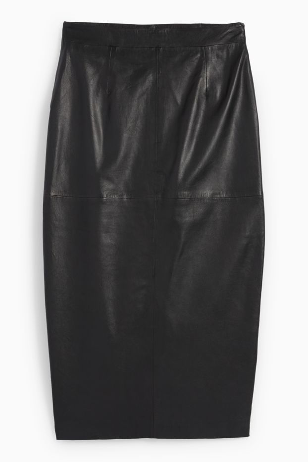 Femmes - Jupe en cuir - noir