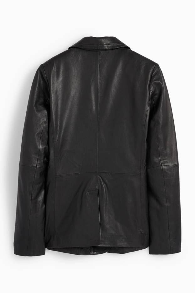 Donna - Blazer in pelle - nero