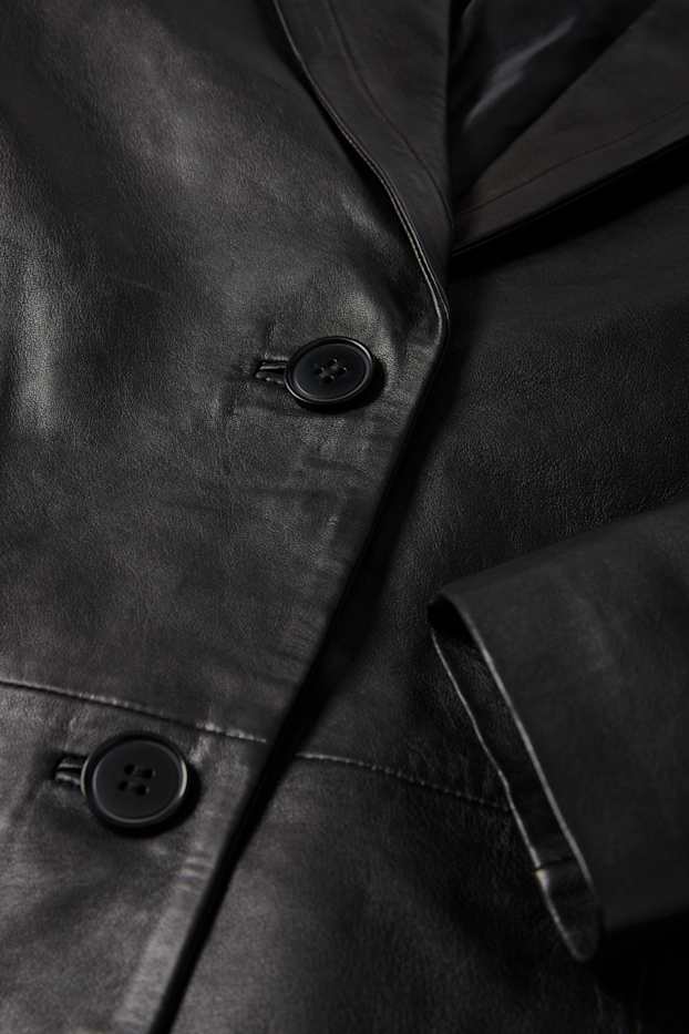 Donna - Blazer in pelle - nero