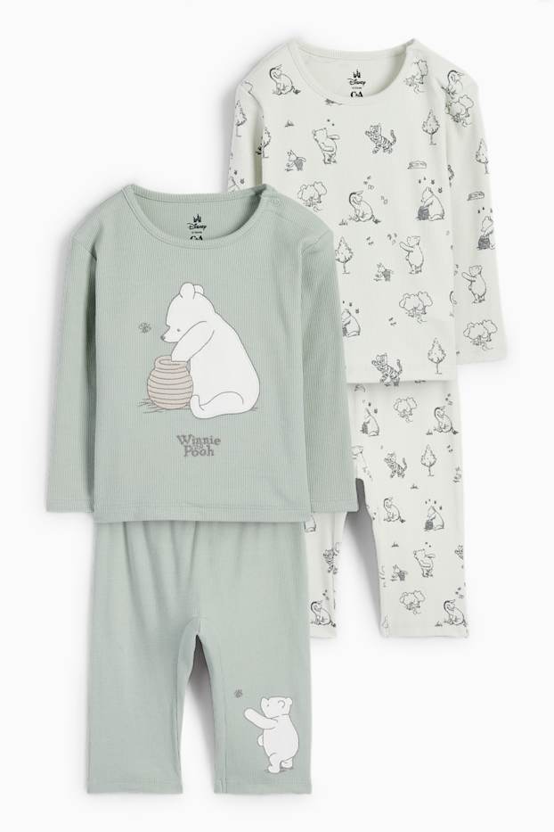 Unisexe - Lot de 2 - Winnie l’ourson - pyjamas bébé - 4 pièces - vert clair