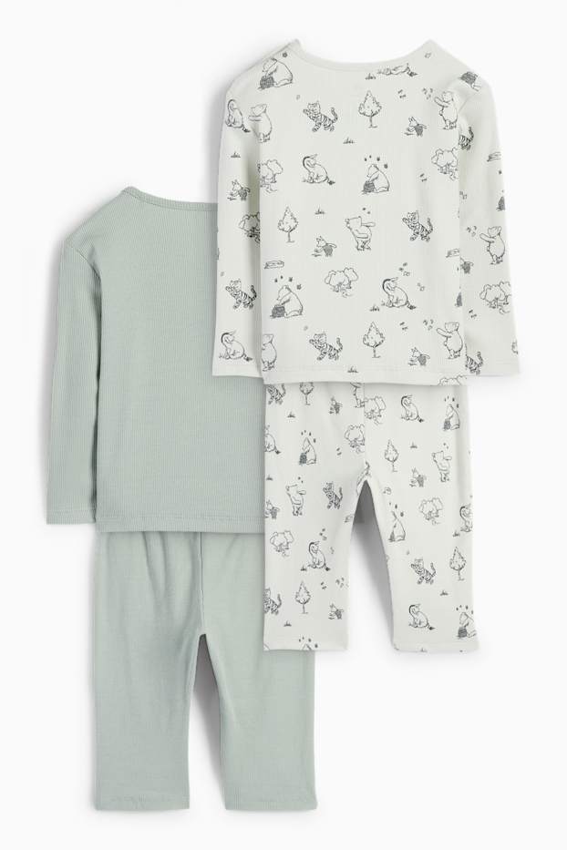 Unisexe - Lot de 2 - Winnie l’ourson - pyjamas bébé - 4 pièces - vert clair