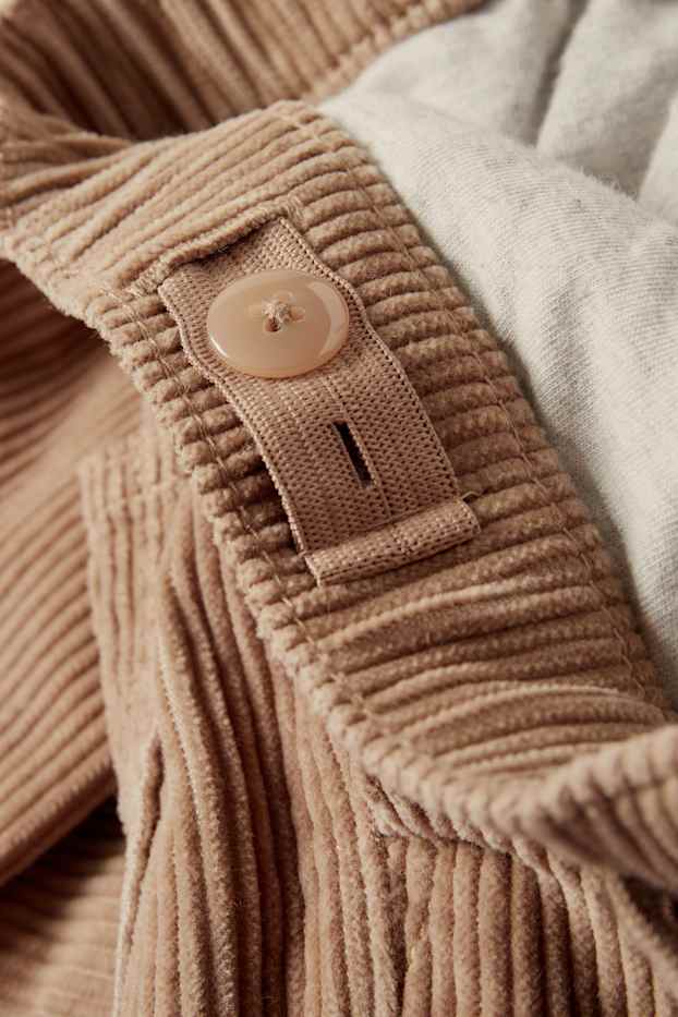 Bambini - Pantaloni cargo in velluto a coste - pantaloni termici - marrone chiaro