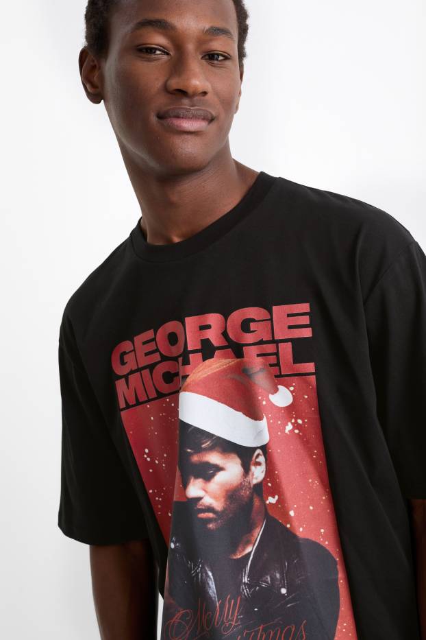 Home - Samarreta nadalenca de màniga curta - George Michael - negre