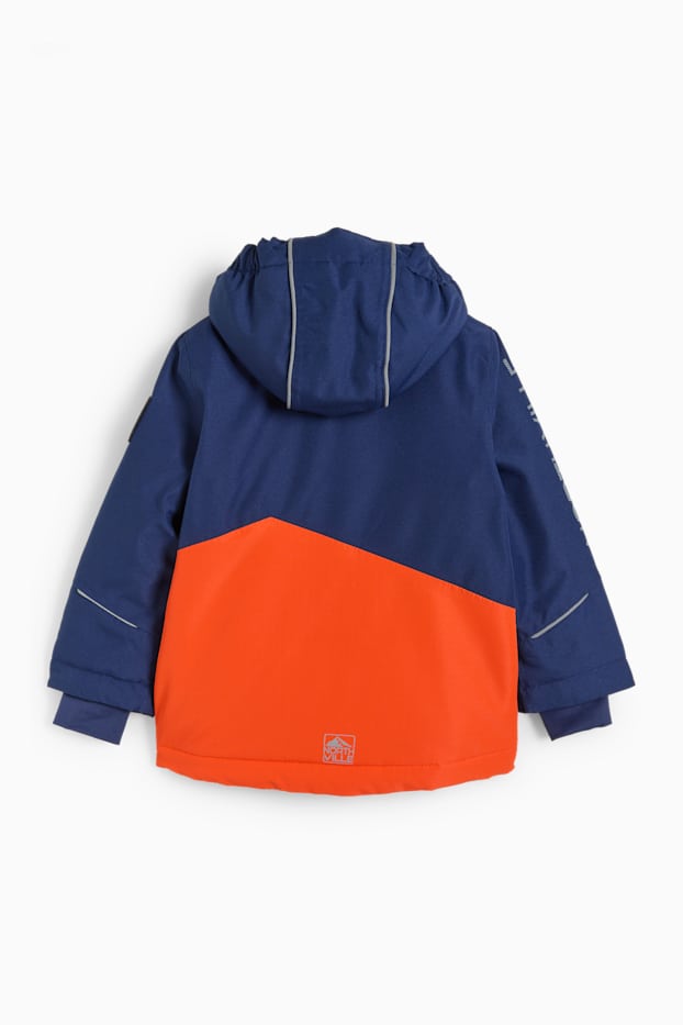 Děti - chlapci - Lyžařská bunda s kapucí - vodotěsná - tmavomodrá