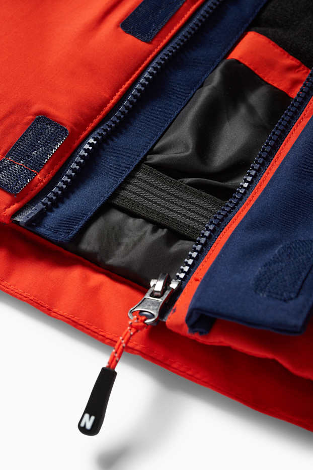 Děti - chlapci - Lyžařská bunda s kapucí - vodotěsná - tmavomodrá