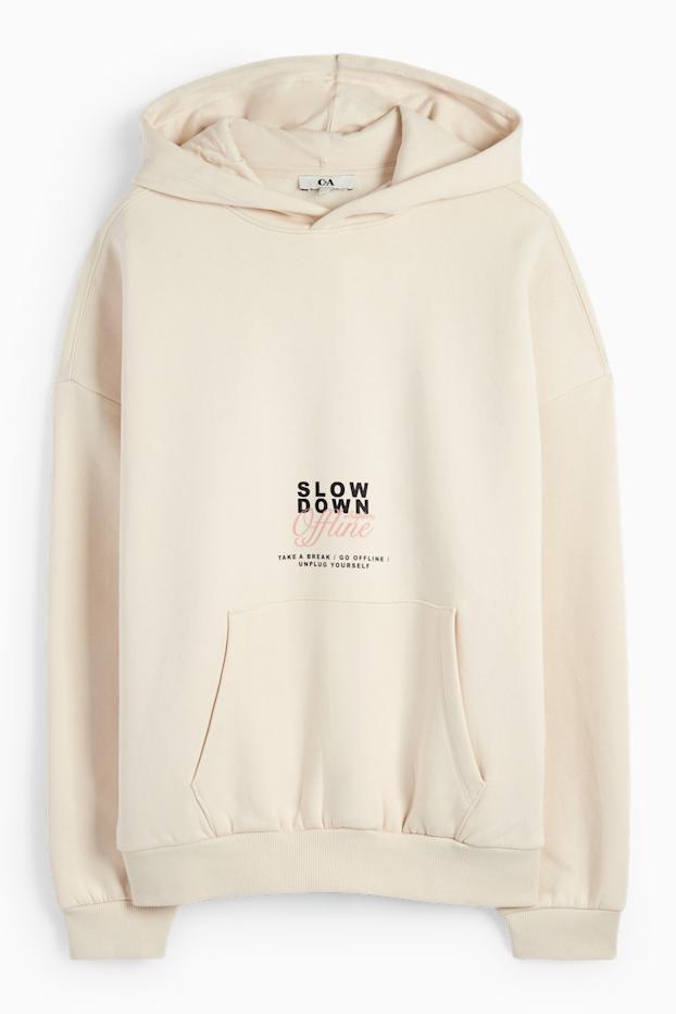 Damen - Hoodie - cremefarben