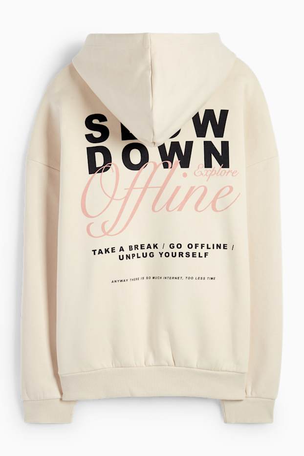 Damen - Hoodie - cremefarben