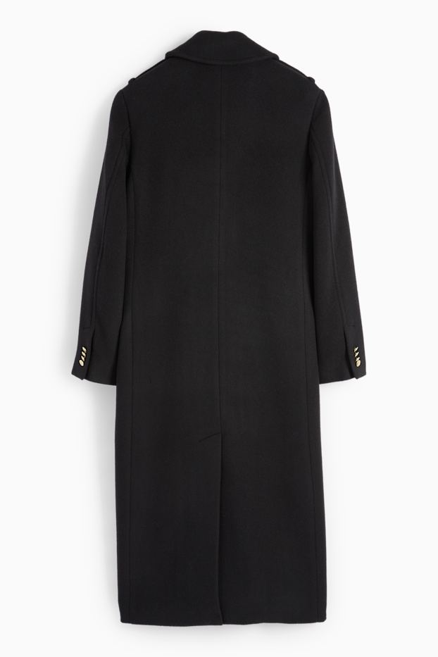 Women - Coat - new wool blend - black