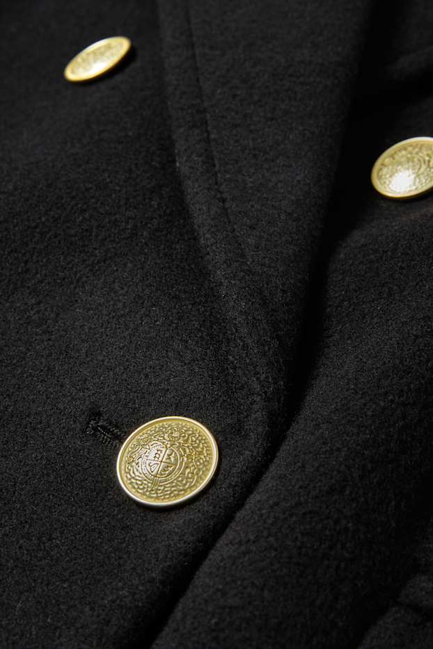 Women - Coat - new wool blend - black