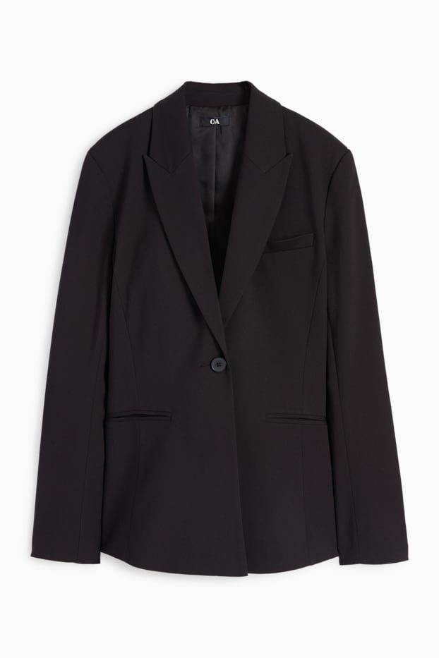 Damen - Business-Blazer - tailliert - schwarz