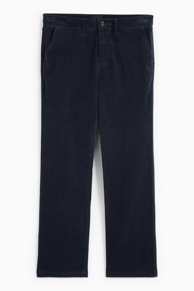 Home - Pantalons de pana - regular fit - blau fosc