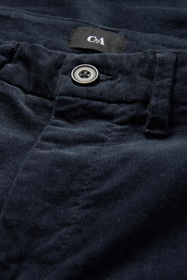 Home - Pantalons de pana - regular fit - blau fosc