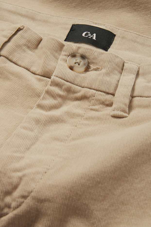 Home - Pantalons de pana - regular fit - beix clar