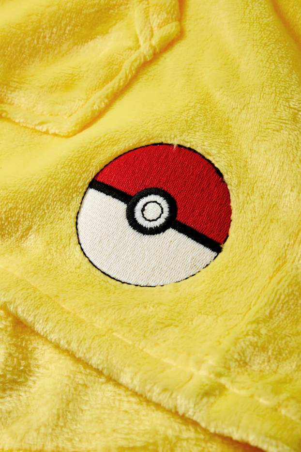 Copii - Băieți - Pokémon - Pikachu - pătură tip hanorac - galben